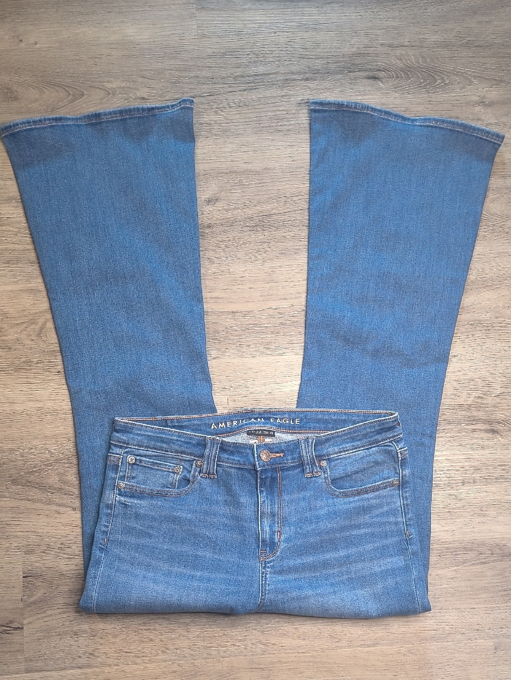 Flare w/30" Inseam Low Rise American Eagle Size 10 sac420 - Picture 2 of 8